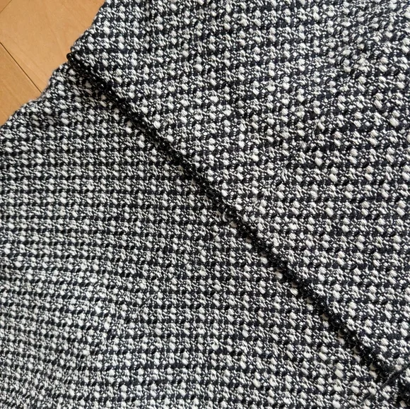 Karl Lagerfeld Black and White Tweed Midi Sheath Dress - Picture 6 of 7